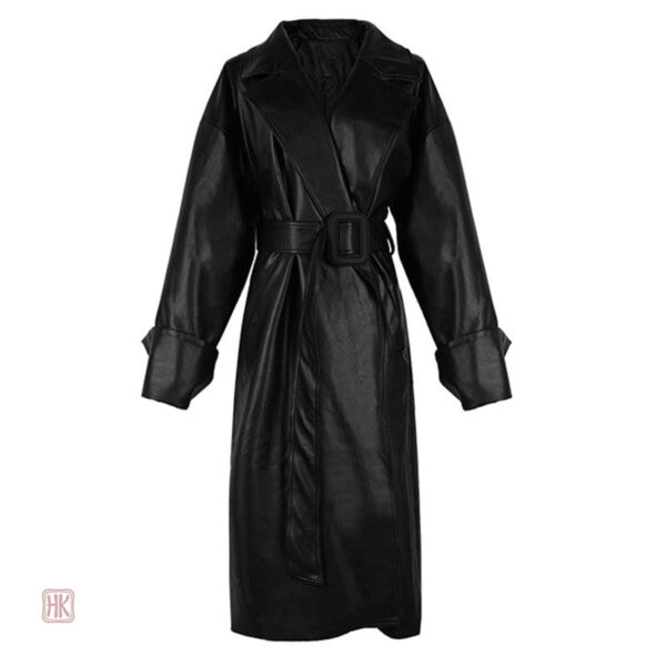 Manteau kimono en cuir pour une allure chic