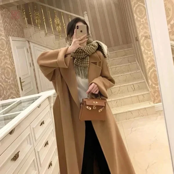 manteau-epais-camel-1 Manteau Kimono Épais Camel pour Femme