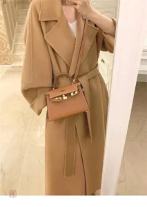 Kimono Épais Femme, couleur camel élégante