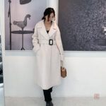 Manteau long kimono femme blanc élégant