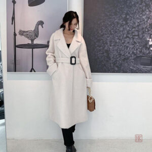 Manteau long kimono femme blanc élégant