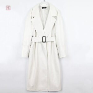 Veste kimono blanche pour femme, style long