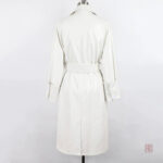Manteau chic blanc pour femme, coupe kimono