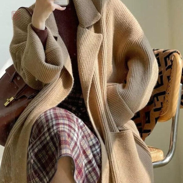 manteau-femme-chic-beige-1 Manteau Kimono Chic Beige pour Femme