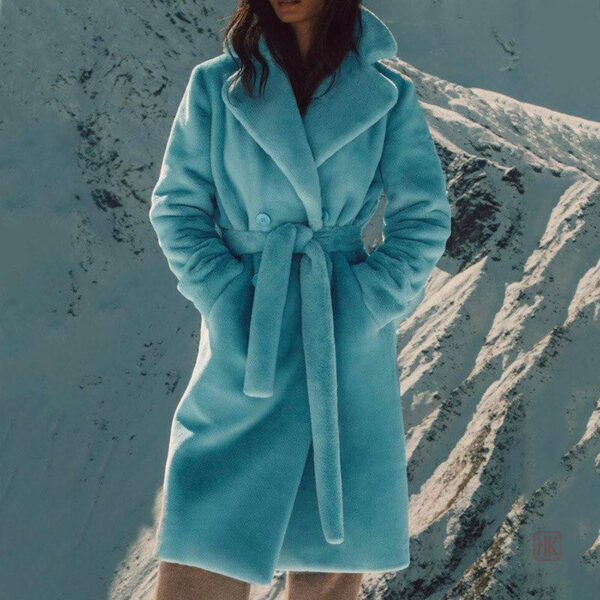 Manteau élégant en fausse fourrure, mode féminine