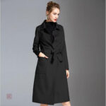 Manteau femme en laine et cachemire, style kimono