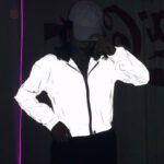 Manteau lumineux pour femme, design kimono