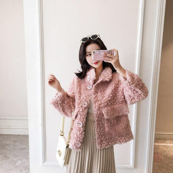 Manteau kimono femme style fourrure