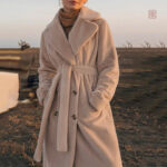 Manteau en fourrure de lapin pour femme
