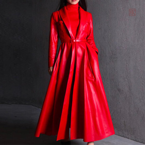Manteau hiver en cuir pour femme