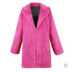 Manteau tendance hiver femme, coupe kimono rose