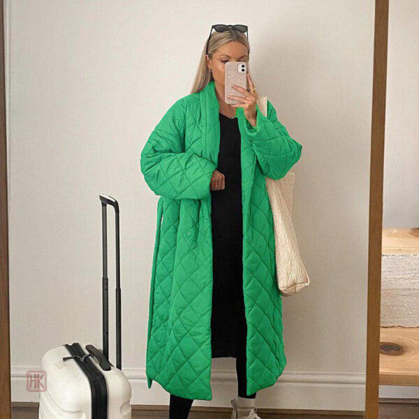 Manteau kimono pour femme, coloris vert