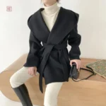 Manteau Kimono Femme à Capuche