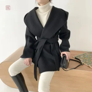 Manteau Kimono Femme à Capuche