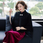 Manteau kimono court pour femme, style élégant et décontracté