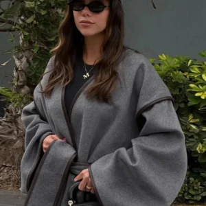Vêtements femme kimono gris en style oversize