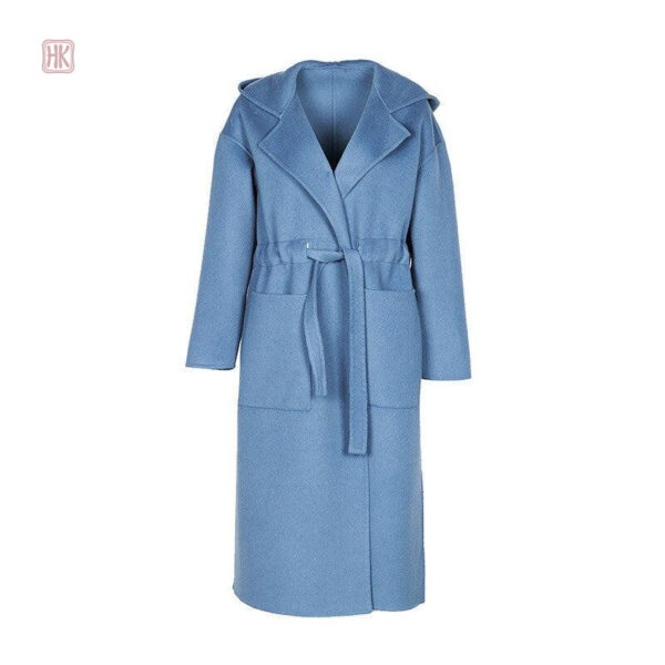 Vêtement d'extérieur femme en laine, couleur bleue