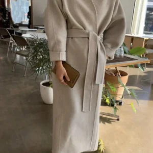 Manteau Kimono Long en Laine pour femme