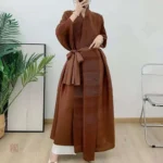 Manteau Kimono Long Marron pour femme