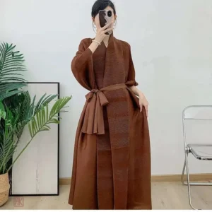 Kimono Marron élégant et fluide