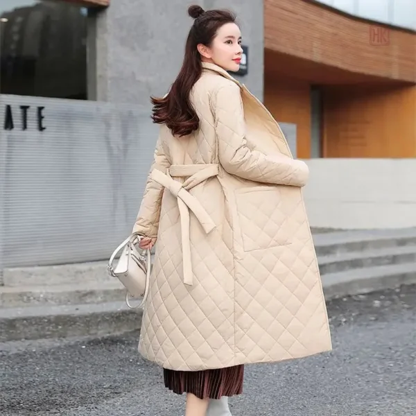 manteau-kimono-matelasse-a-carreaux-1 Manteau Kimono Matelassé à Carreaux Femme