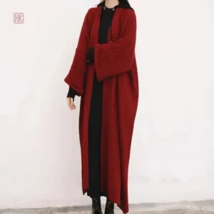 Kimono long en tricot, style maxi pour un look décontracté