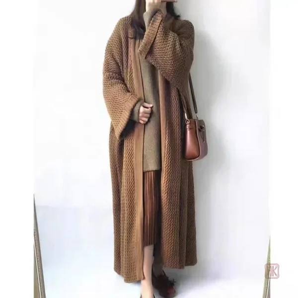 Manteau femme kimono, tricot doux et confortable