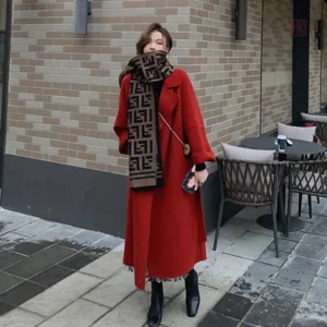 Manteau Kimono Rouge pour Femme
