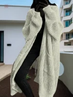 Manteau Kimono Tricoté Stylé pour femme