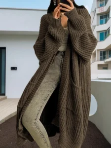 Vêtement Kimono Femme en tricot doux
