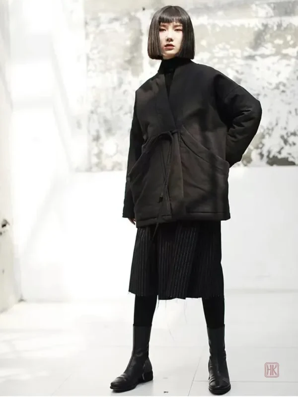 Manteau Kimono Épais pour un style rétro