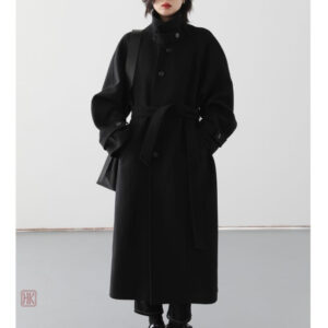 Manteau long noir femme hiver