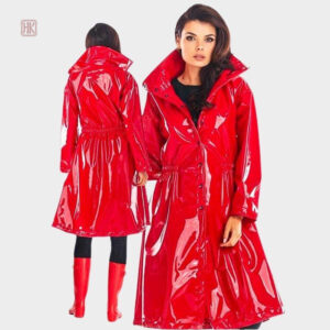 Manteau Kimono Rouge Long Femme