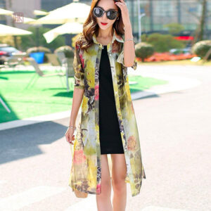 Veste Kimono Femme Élégante à Manches Courtes