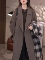 Manteau Kimono Femme Mi-Long Élégant