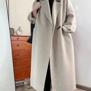 Manteau mi-long style kimono pour femme