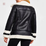 Manteau kimono femme en peau de mouton