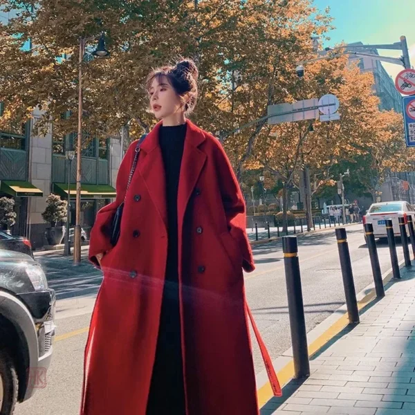 Veste rouge femme, style kimono grande taille
