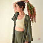 Manteau kimono à manches larges