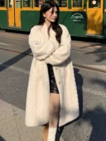Manteau Kimono Doublé Chaud Femme