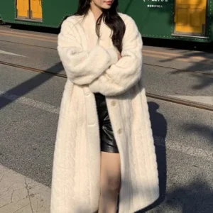 Manteau Kimono Doublé Chaud Femme