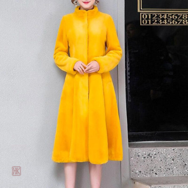 Manteau kimono femme avec manches en fourrure