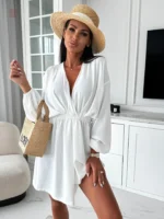 Mini robe tendance, style kimono à porter en soirée