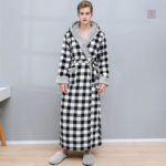 Peignoir éponge homme confortable en style kimono