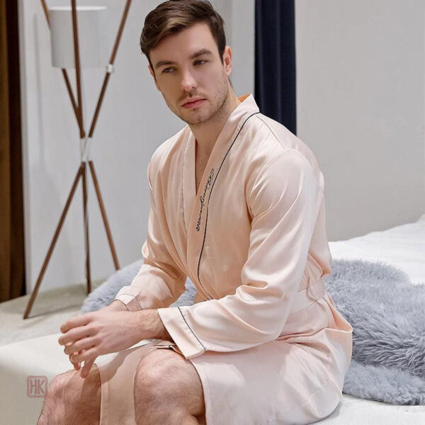Kimono satin homme, style raffiné