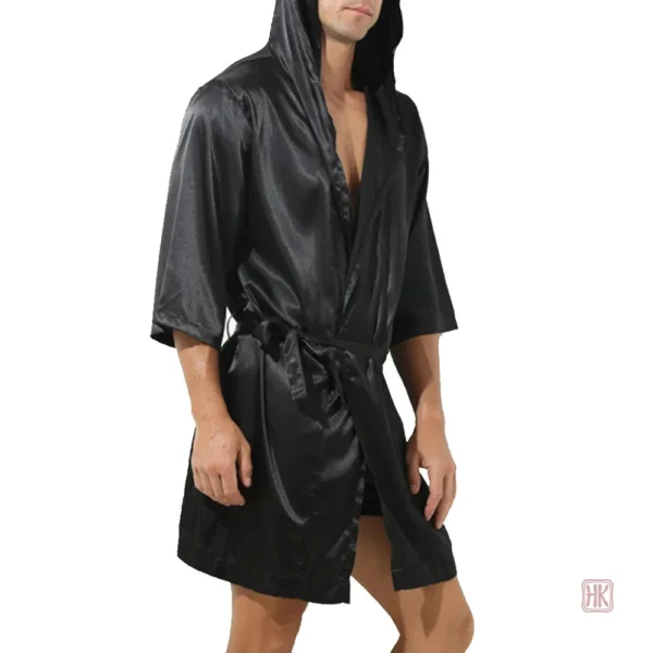 Peignoir homme court en tissu doux