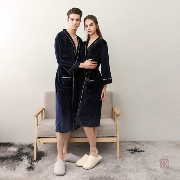 Peignoir de Bain Femme en couleur bleu élégant