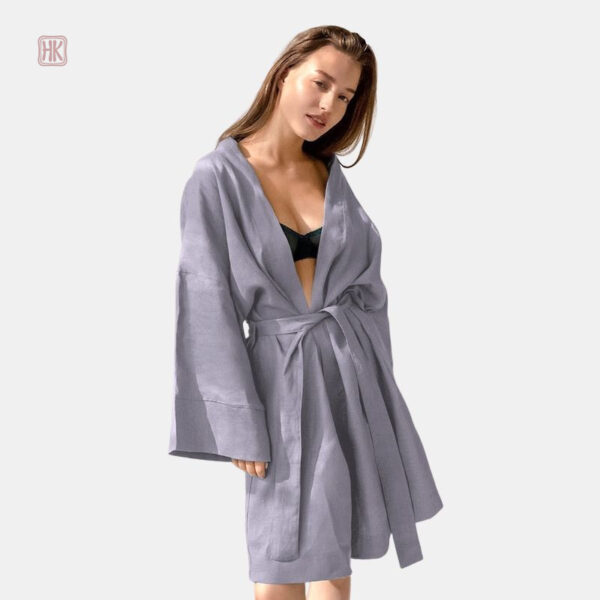 peignoir-de-bain-femme-court-1 Peignoir de bain kimono femme court élégant et confortable
