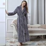 Peignoir de bain doux, style kimono pour femme