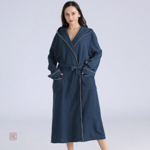 Peignoir de bain long pour femme en style kimono